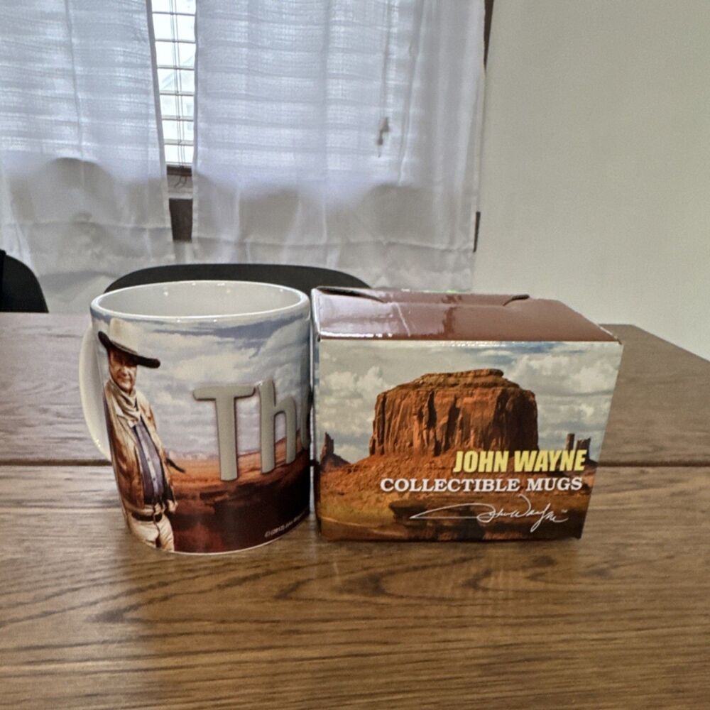 John Wayne Collectible Mug Ceramic & Porcelain Printed Western Theme